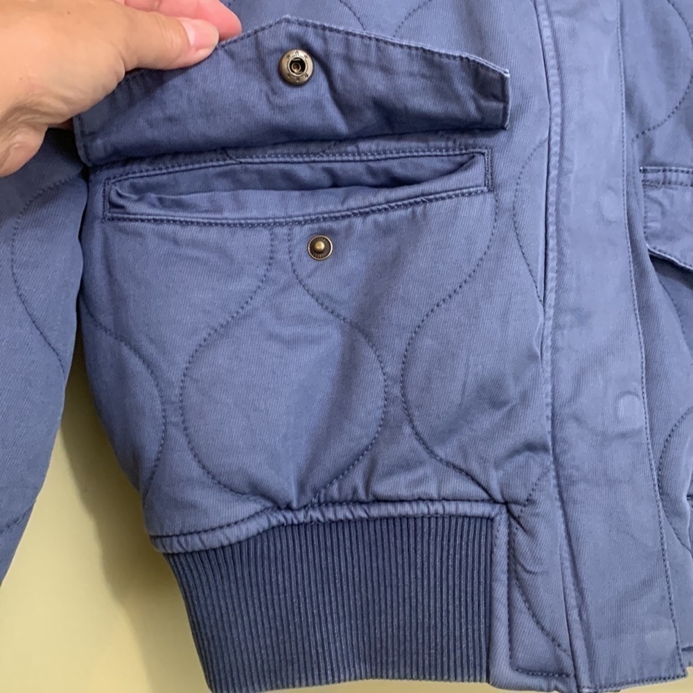 Universal Thread | Blue Quilted Lined Zip Snap Dr… - image 5